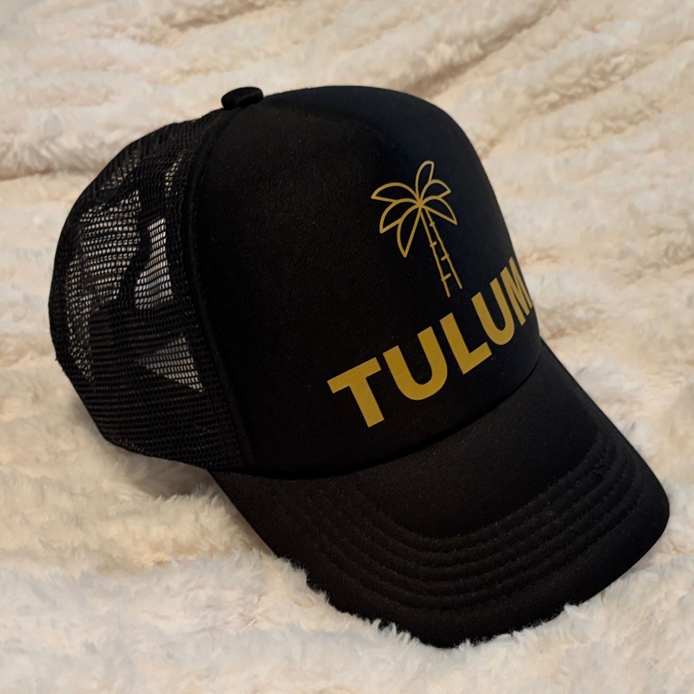 Black and Gold Tulum Trucker Hat